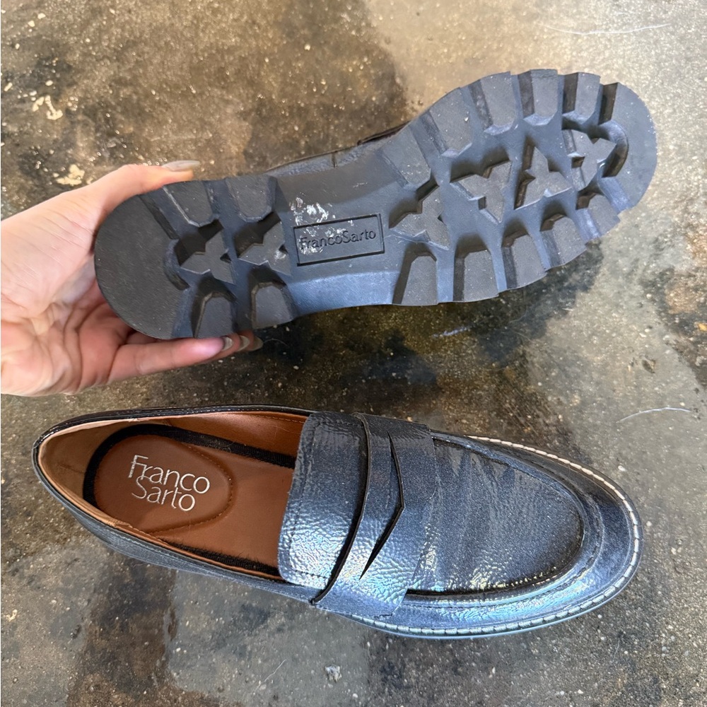 Franco Sarto Black Penny Loafers